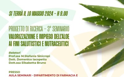 Unical Rende: Si rinnova l’appuntamento con il seminario Valorizzazione e impiego dell’Aloe ai fini salutistici e nutraceutici